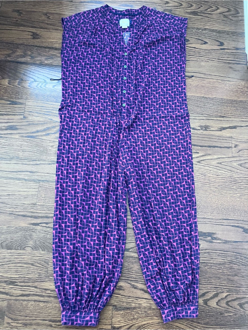 Maeve Purple & Navy Karsten Harem Geoscope Jumpsuit